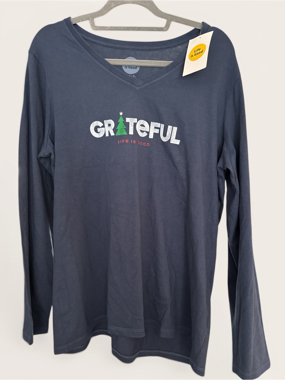 Life Is Good Grateful Holiday Crusher Vee Long Sleeve Tee XL NWT